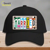 Married Wood License Plate Art Novelty License Plate Hat Cotton / Black