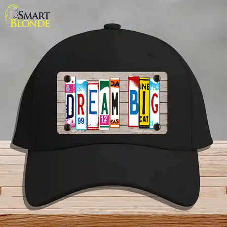 Dream Big Wood License Plate Art Novelty License Plate Hat Cotton / Black