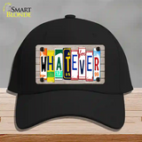 Whatever Wood License Plate Art Novelty License Plate Hat Cotton / Black