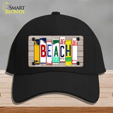 Beach Wood License Plate Art Novelty License Plate Hat Cotton / Black