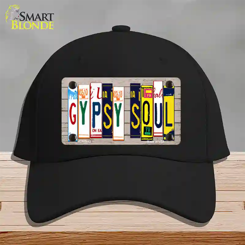 Gypsy Soul Wood License Plate Art Novelty License Plate Hat Cotton / Black