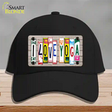 I Love Yoga Wood License Plate Art Novelty License Plate Hat Cotton / Black