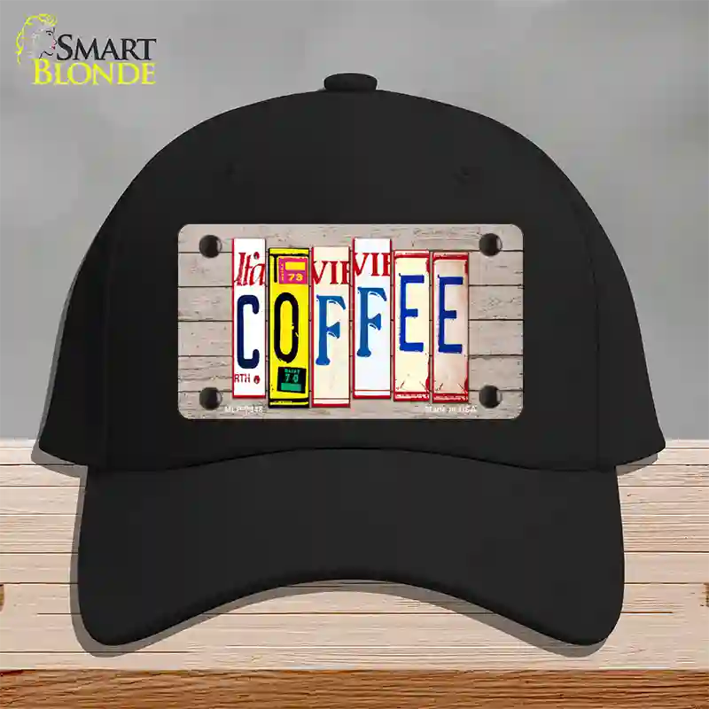 Coffee Wood License Plate Art Novelty License Plate Hat Cotton / Black