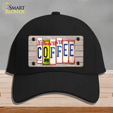 Coffee Wood License Plate Art Novelty License Plate Hat Cotton / Black