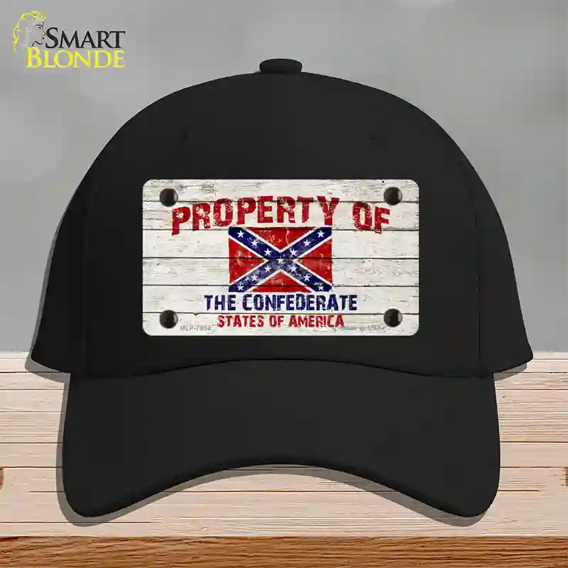 Property Of Confederate States Novelty License Plate Hat Cotton / Black