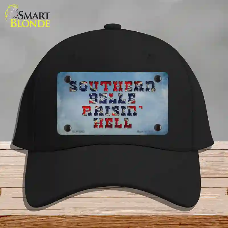 Southern Bell Raisin Hell Novelty License Plate Hat Cotton / Black