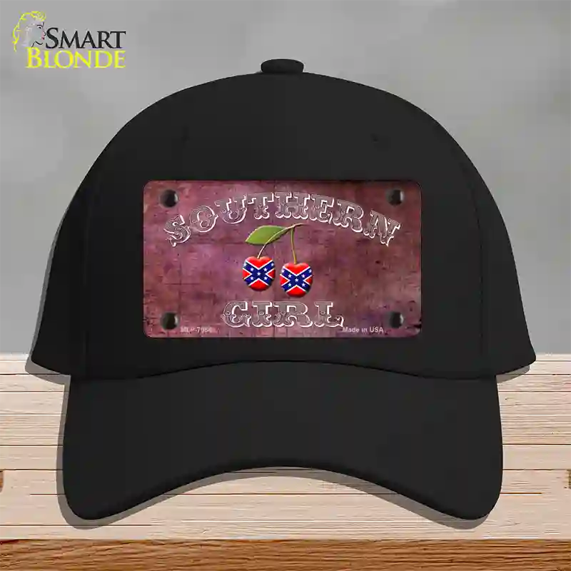 Southern Girl Novelty License Plate Hat Cotton / Black