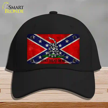 Confederate Dont Tread Novelty License Plate Hat Cotton / Black