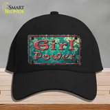 Girl Power Flower Novelty License Plate Hat Cotton / Black