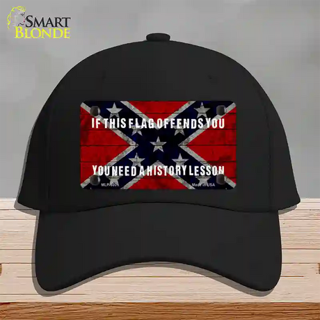 History Lesson Novelty License Plate Hat Cotton / Black