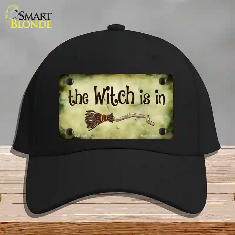 The Witch Is In Novelty License Plate Hat Cotton / Black