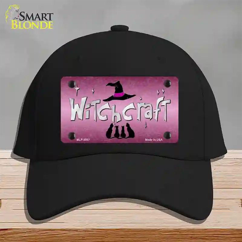 Witchcraft Novelty License Plate Hat Cotton / Black