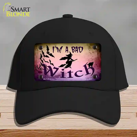 Im A Bad Witch Novelty License Plate Hat Cotton / Black