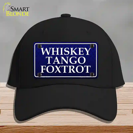 Whiskey Tango Foxtrot Novelty License Plate Hat Cotton / Black