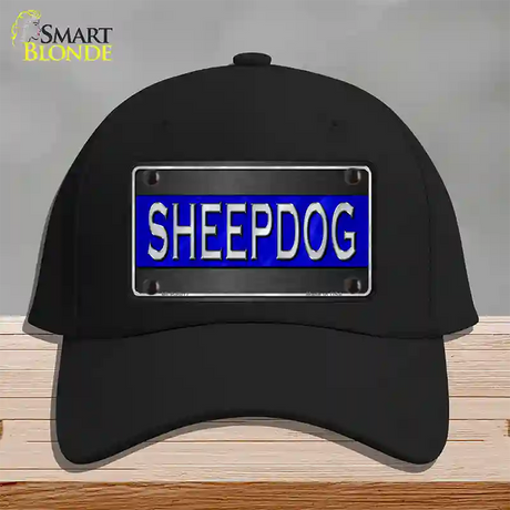 Sheepdog Thin Blue Line Novelty License Plate Hat Cotton / Black