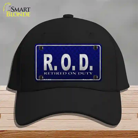 Retired On Duty Novelty License Plate Hat Cotton / Black