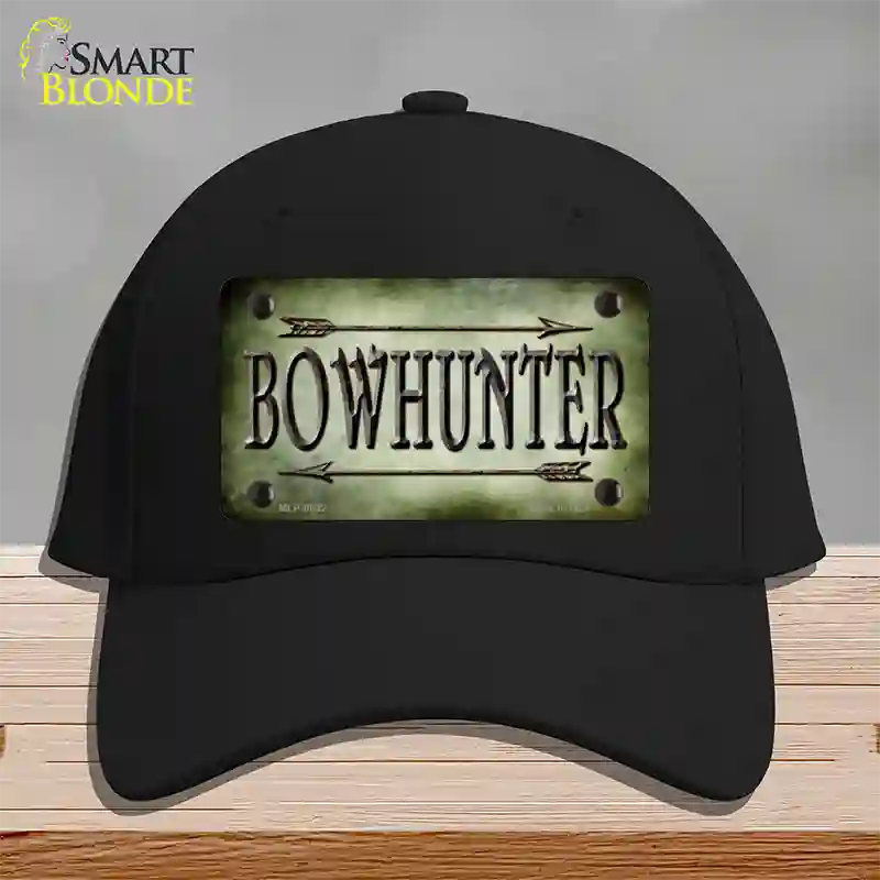 Bowhunter Novelty License Plate Hat Cotton / Black