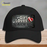 This Girl Loves Her Raiders Novelty License Plate Hat Cotton / Black