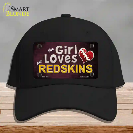 This Girl Loves Her Redskins Novelty License Plate Hat Cotton / Black