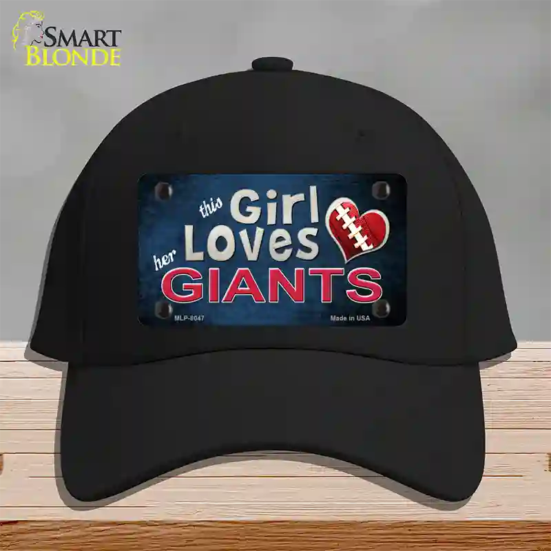 This Girl Loves Her Giants Novelty License Plate Hat Cotton / Black