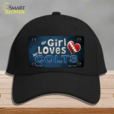 This Girl Loves Her Colts Novelty License Plate Hat Cotton / Black