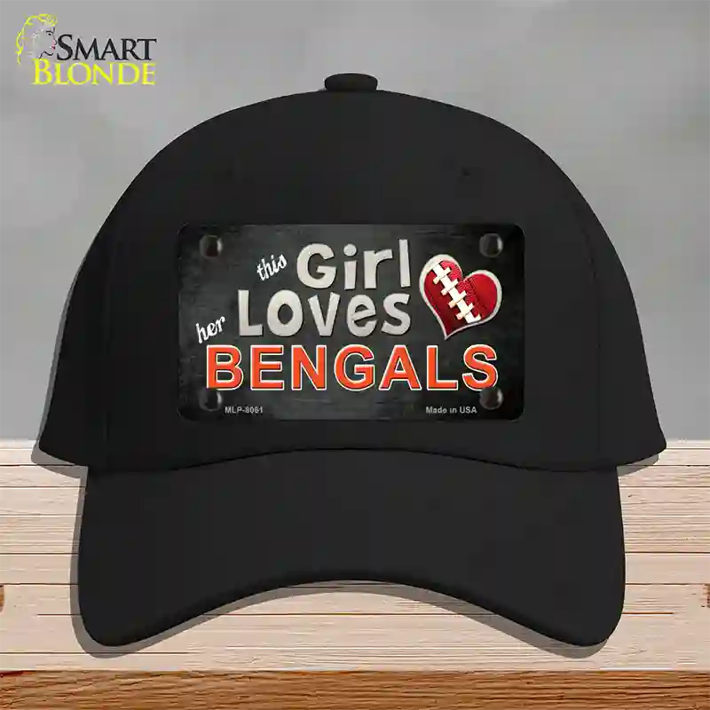 This Girl Loves Her Bengals Novelty License Plate Hat Cotton / Black