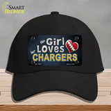 This Girl Loves Her Chargers Novelty License Plate Hat Cotton / Black