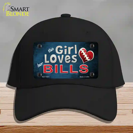 This Girl Loves Her Bills Novelty License Plate Hat Cotton / Black