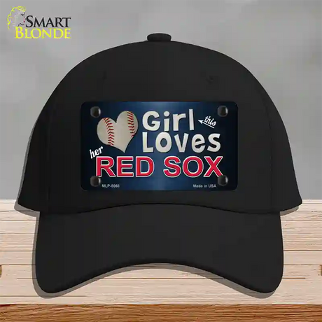 This Girl Loves Her Red Sox Novelty License Plate Hat Cotton / Black