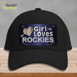 This Girl Loves Her Rockies Novelty License Plate Hat Cotton / Black