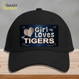 This Girl Loves Her Tigers Novelty License Plate Hat Cotton / Black