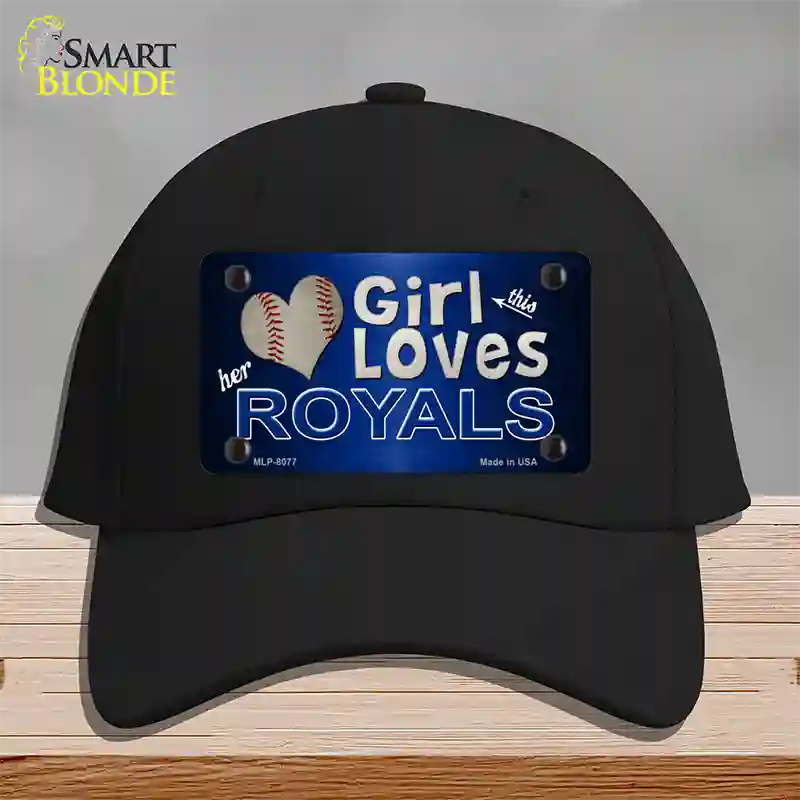 This Girl Loves Her Royals Novelty License Plate Hat Cotton / Black