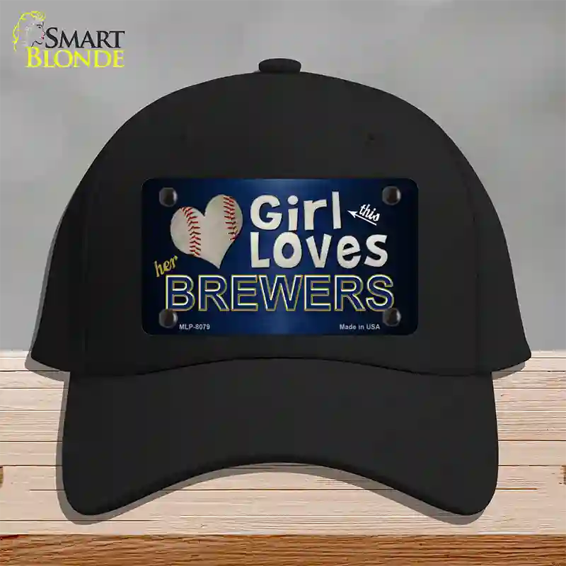 This Girl Loves Her Brewers Novelty License Plate Hat Cotton / Black