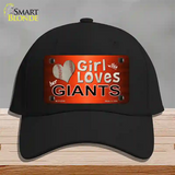 This Girl Loves Her Giants Baseball Novelty License Plate Hat Cotton / Black