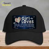 This Girl Loves Her Padres Novelty License Plate Hat Cotton / Black