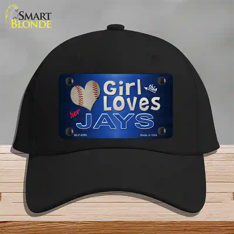 This Girl Loves Her Jays Novelty License Plate Hat Cotton / Black