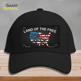 Land Of The Free Novelty License Plate Hat Cotton / Black