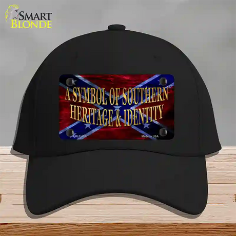 Symbol Of Southern Heritage Novelty License Plate Hat Cotton / Black