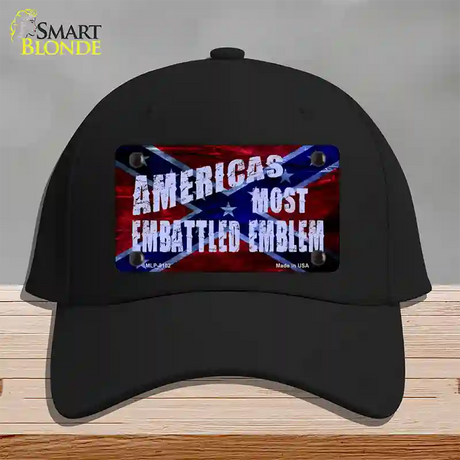 Americas Most Embattled Emblem Novelty License Plate Hat Cotton / Black