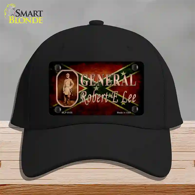 General Robert E Lee Novelty License Plate Hat Cotton / Black