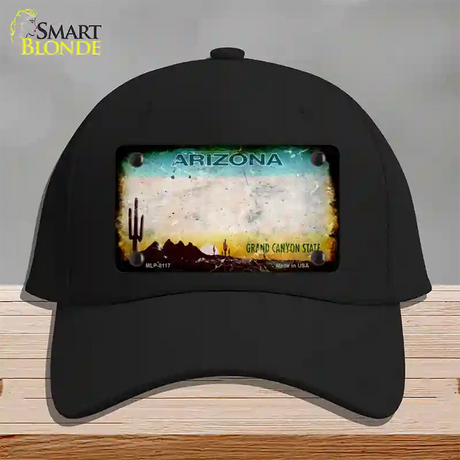 Arizona Rusty Blank Novelty License Plate Hat Black Cotton