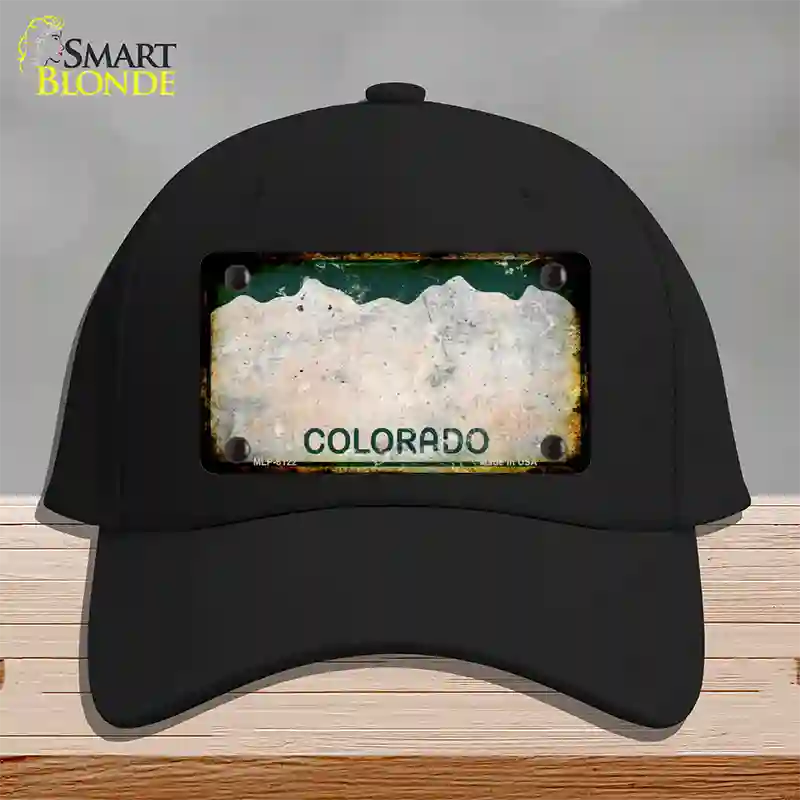 Colorado Rusty Blank Novelty License Plate Hat Cotton / Black