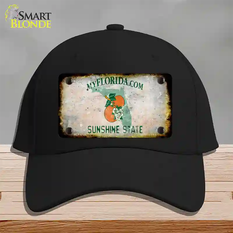 Florida Rusty Blank Novelty License Plate Hat Cotton / Black