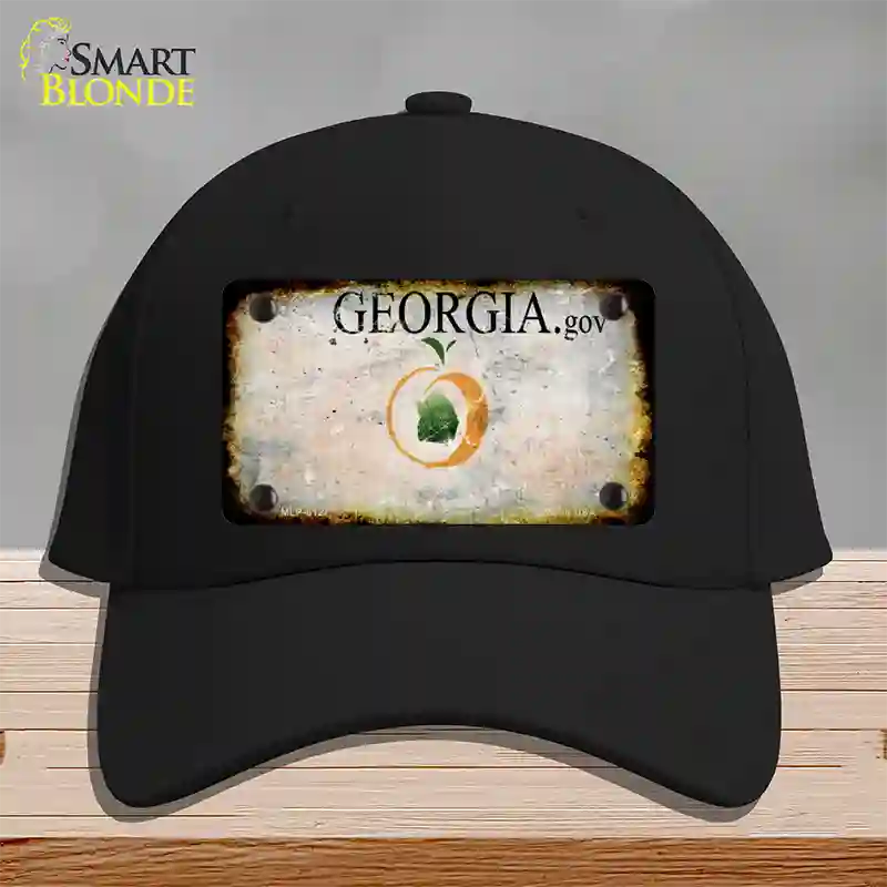 Georgia Rusty Blank Novelty License Plate Hat Cotton / Black