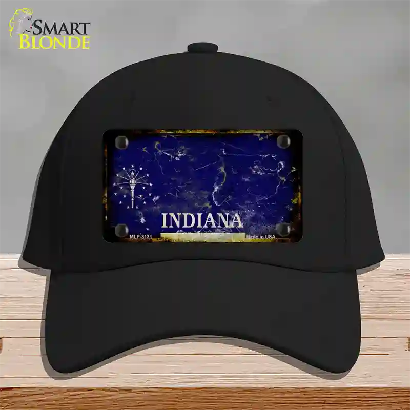 Inidana Rusty Blank Novelty License Plate Hat Cotton / Black