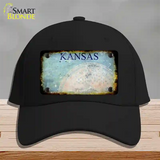 Kansas Rusty Blank Novelty License Plate Hat Cotton / Black