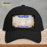 Massachusetts Rusty Blank Novelty License Plate Hat Cotton / Black