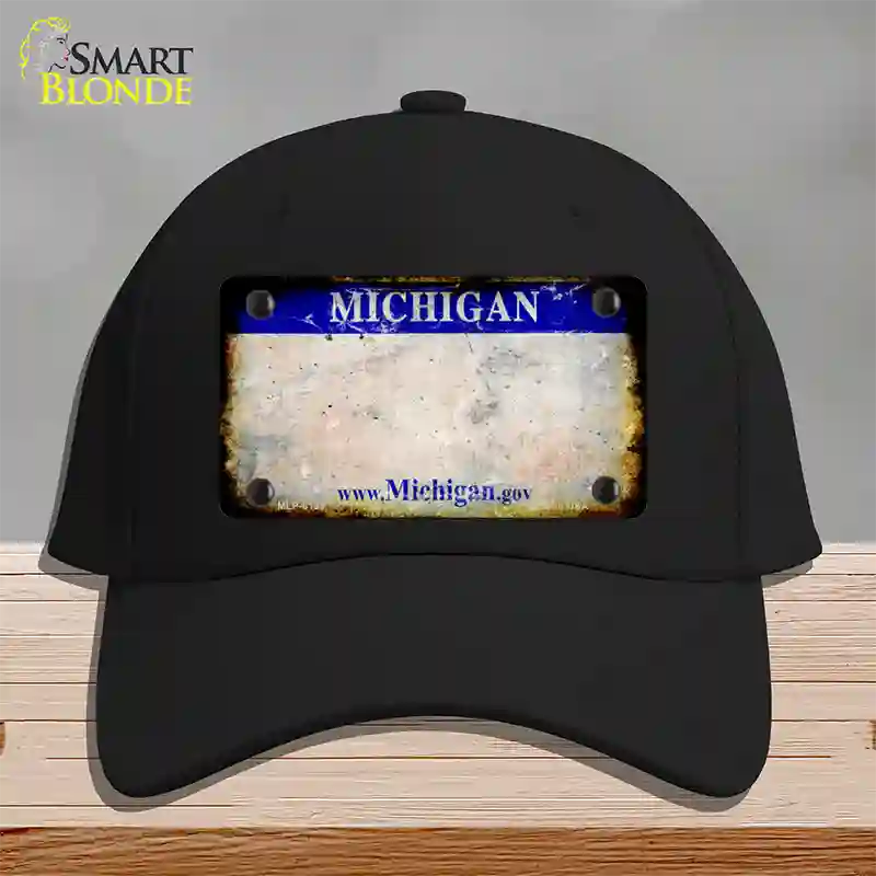 Michigan Gov Rusty Blank Novelty License Plate Hat Cotton / Black