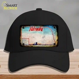 Nebraska Rusty Blank Novelty License Plate Hat Cotton / Black