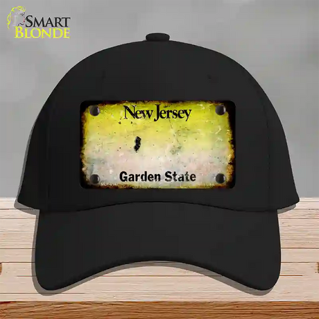 New Jersey Rusty Blank Novelty License Plate Hat Cotton / Black